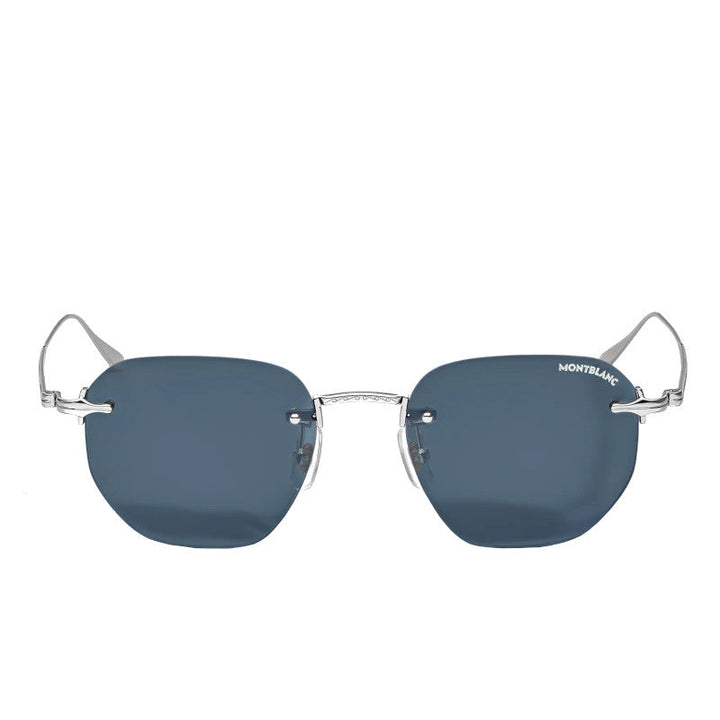 Lunettes de soleil rondes à monture métallique argentée