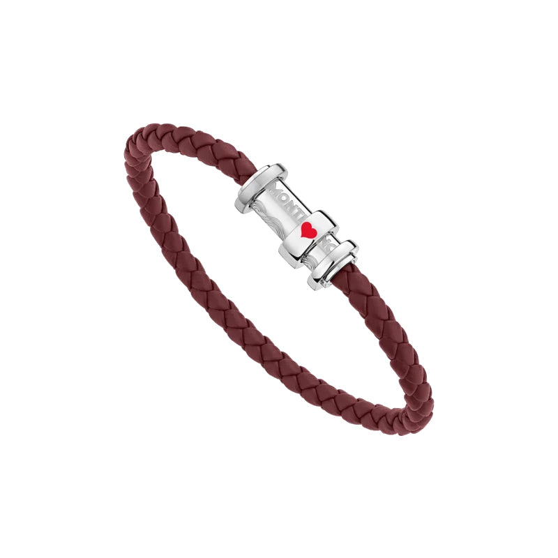 MontBlancワインレッド レザー ブレスレット Meisterstück Bracelet Tribute to the novel 