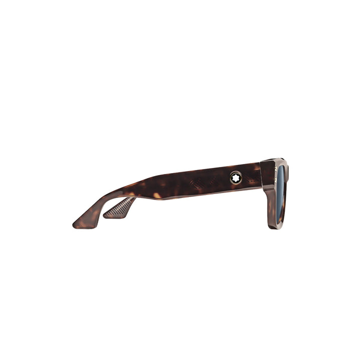 Lunettes de soleil carrées à monture en acétate couleur havane