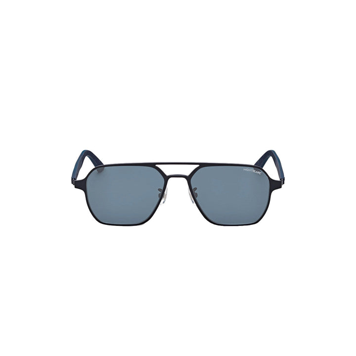Lunettes de soleil carrées à monture métallique noire