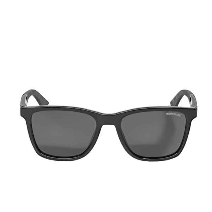 Lunettes de soleil rectangulaires à monture injectée noire