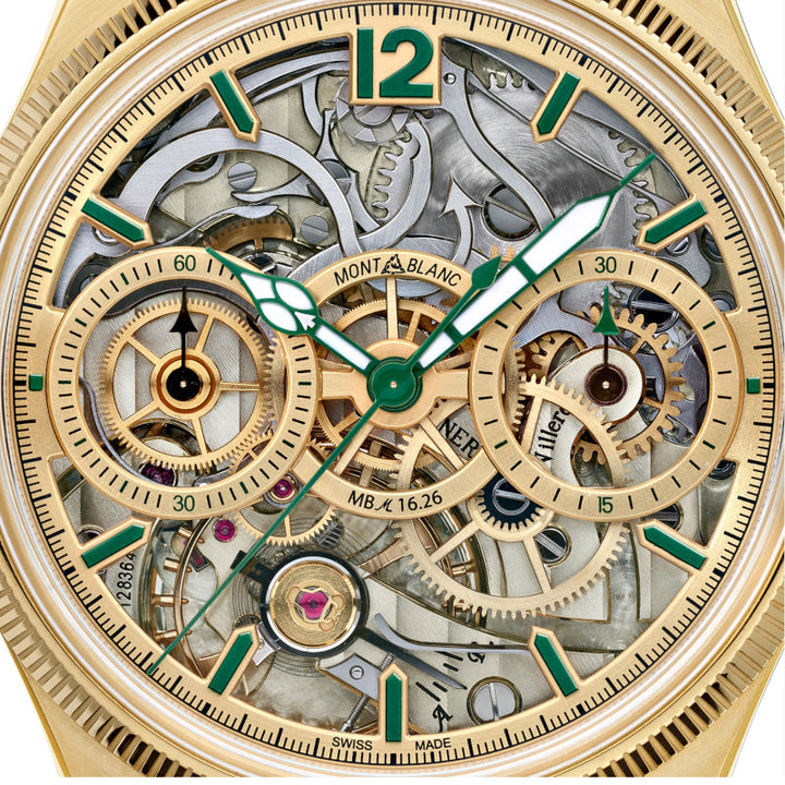 Montre Montblanc 1858 The Unveiled Secret Minerva Monopusher Chronograph Limited Edition - 18 pièces