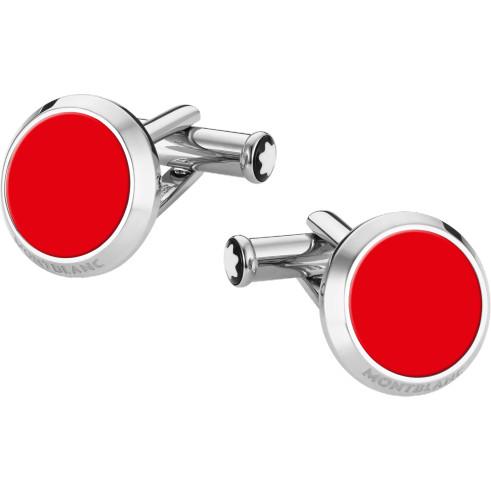 MONTBLANC シルバー レッド カフリンクス Red cufflinks – Boutique Montblanc Monaco