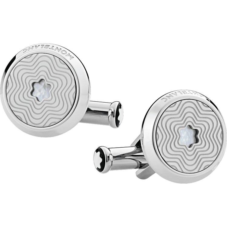 MONTBLANC ステンレスカフリンクス Round stainless steel cufflinks – Boutique Montblanc Monaco