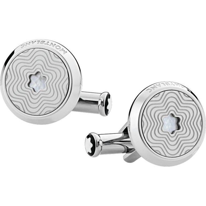 Round stainless steel cufflinks