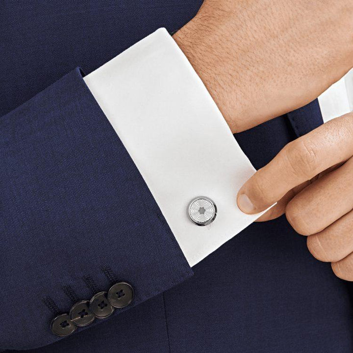 Round stainless steel cufflinks