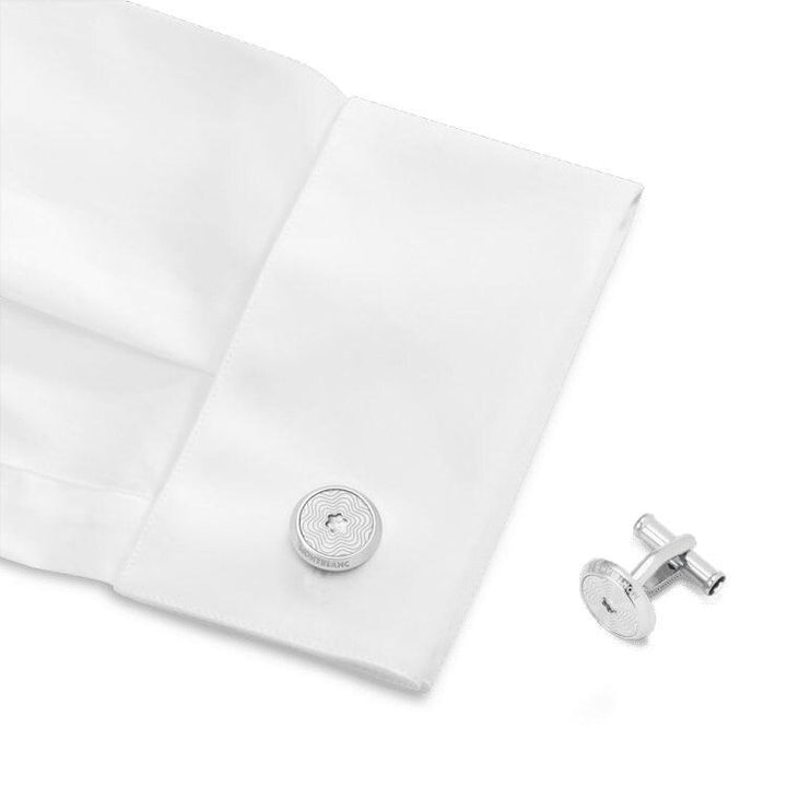 Round stainless steel cufflinks