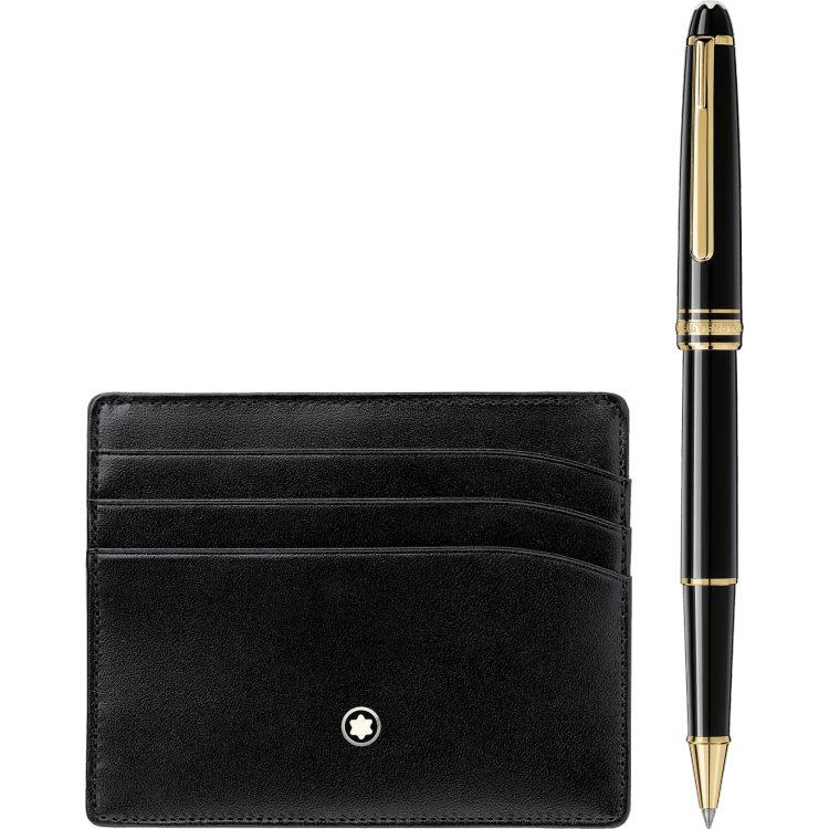 Scatola regalo con rollerball meisterstück oold line classico e supporto per carta 6cc