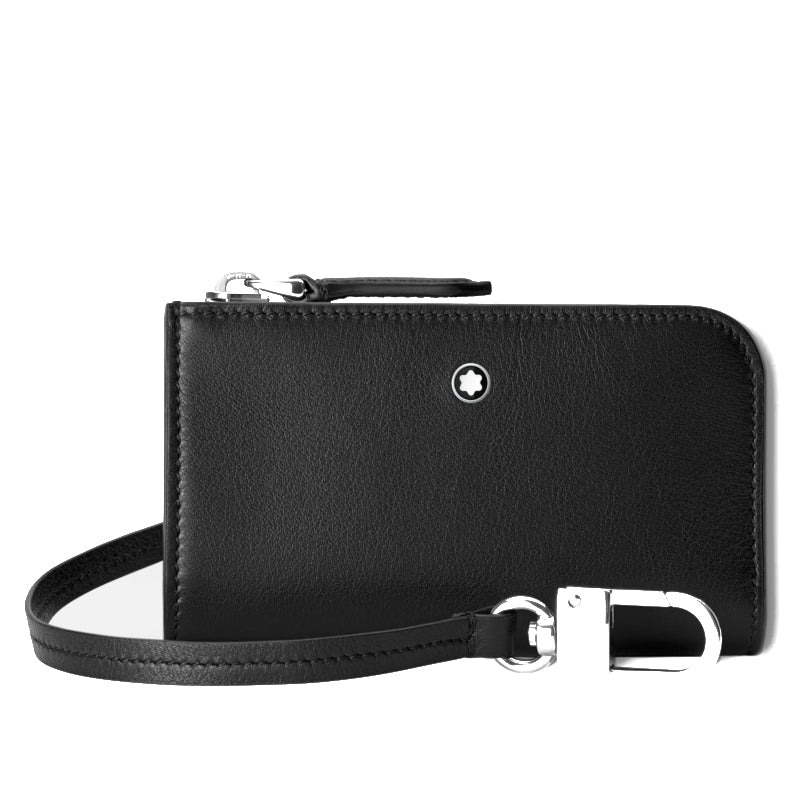 ✨美品✨モンブラン　シャイニーステンレススティールピンバックル　レザー　黒 Key holder 2cc Meisterstück Selection Soft – Boutique Montblanc Monaco