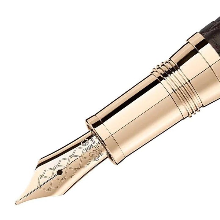 Stylo plume Great Masters Exotic Leather en cuir d'alligator marron - Boutique-Officielle-Montblanc-Cannes