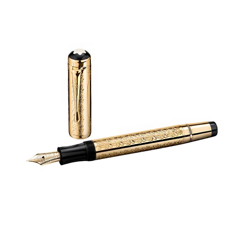 ＊　MONTBLANC 4810 万年筆　14K ゴールド Pen Plume (M) Patron of Art Tribute to Louis 14 Limited Edition
