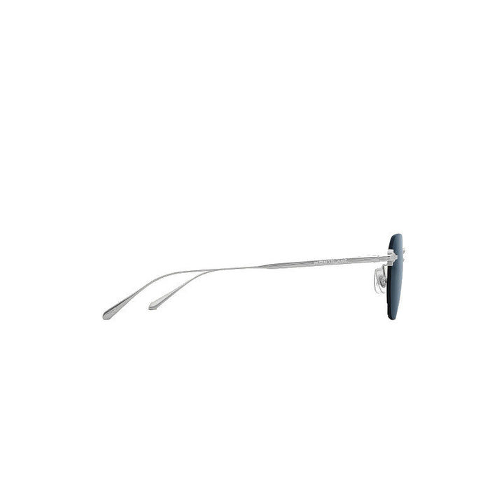 Lunettes de soleil rondes à monture métallique argentée