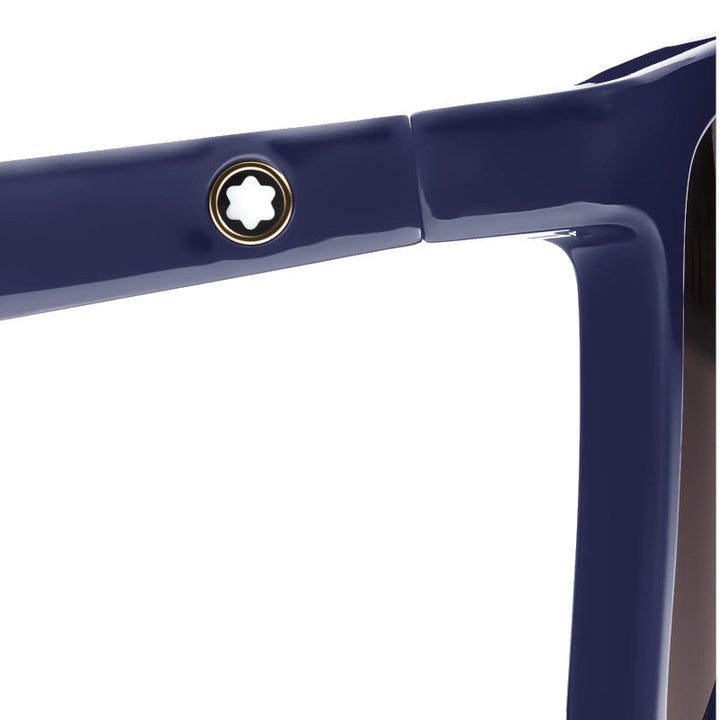 Lunettes de soleil carrées à monture injectée bleu