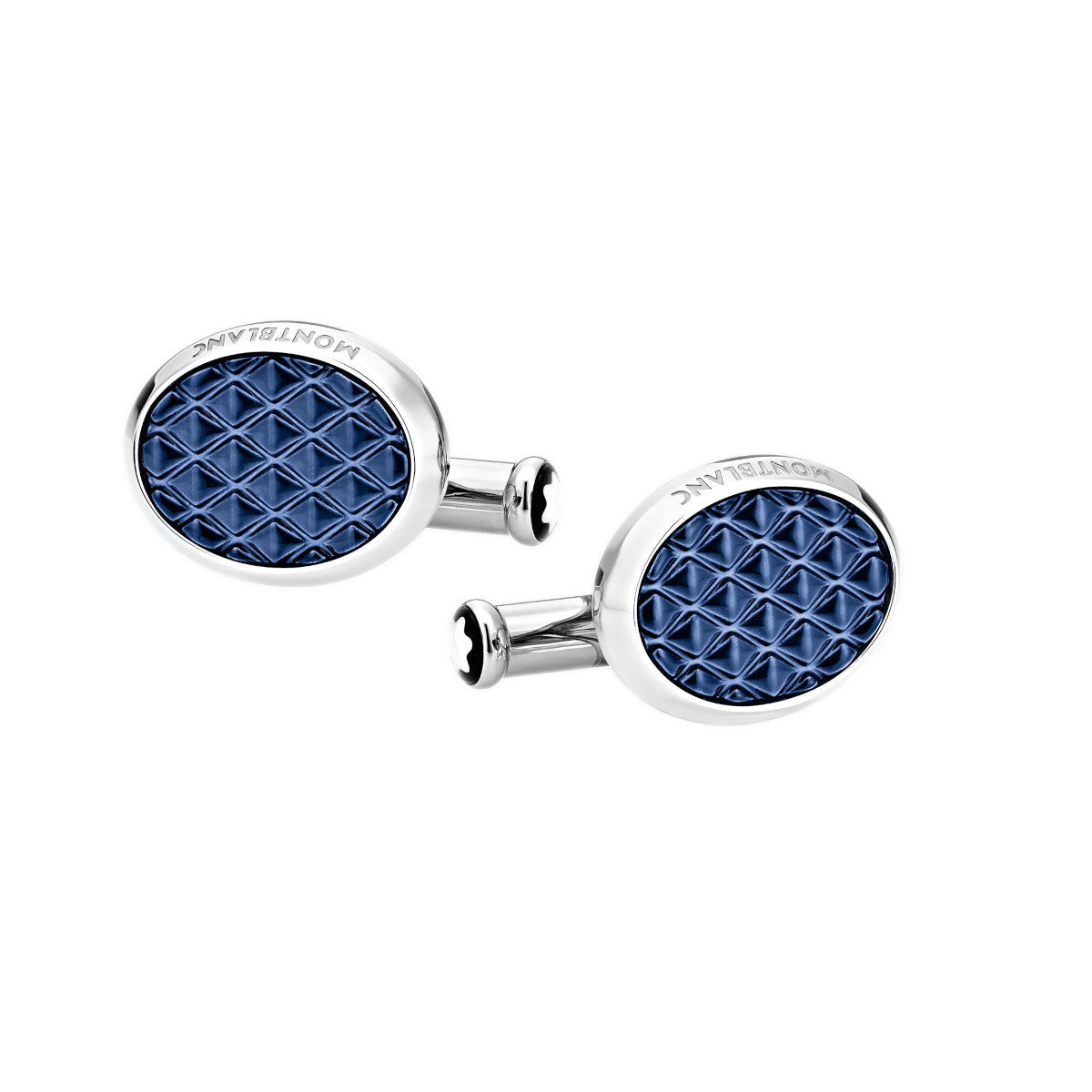 Steel and lacquer Meisterstück oval cufflinks – Boutique Montblanc