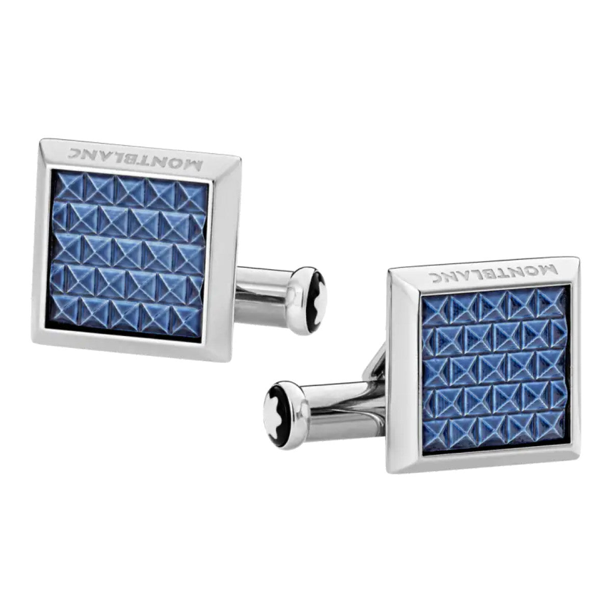MontBlanc Meisterstück cufflinks with blue patterns – Boutique