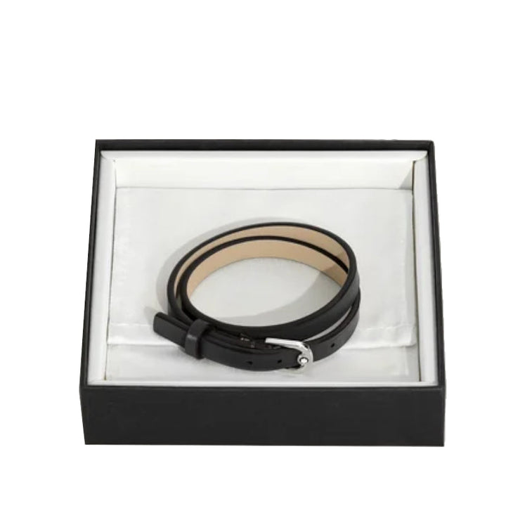 Bracelet avec boucle fer à cheval noir, taille réglable