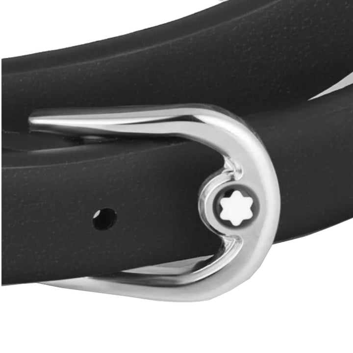 Bracelet avec boucle fer à cheval noir, taille réglable