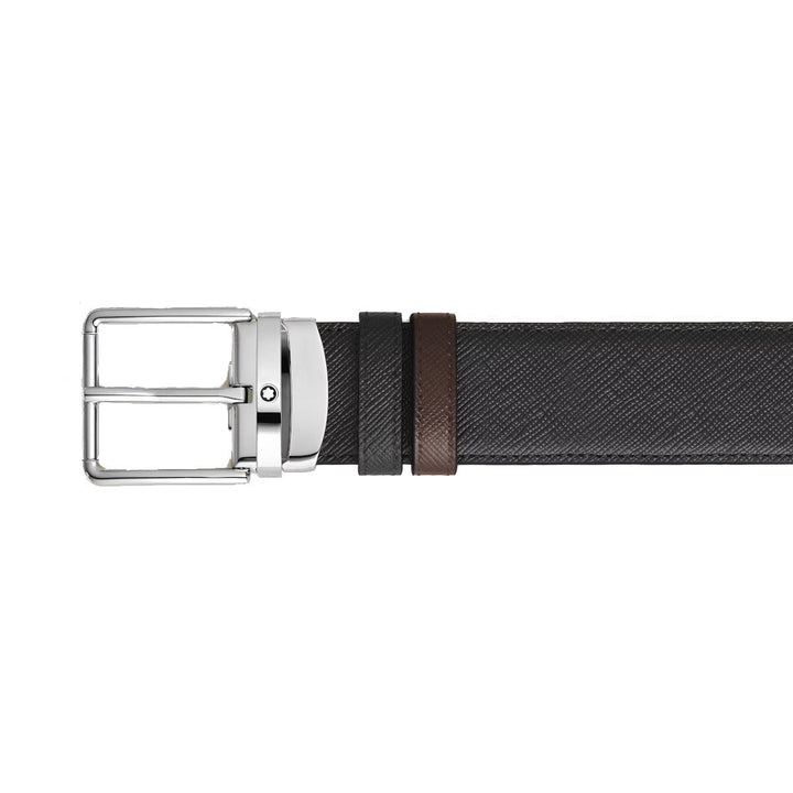 Ceinture Réversible Everyday Montblanc 35 mm en Cuir Sartorial Noir/Marron