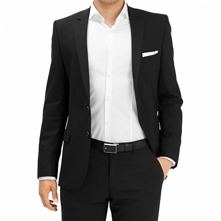 Ceinture affaires noire à couper selon la taille - Boutique-Officielle-Montblanc-Cannes