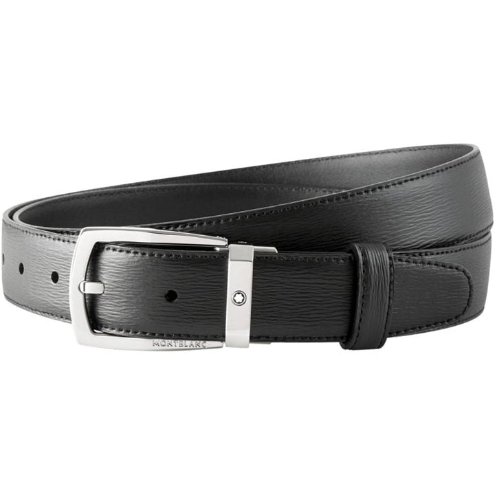 Ceinture affaires noire à couper selon la taille - Boutique-Officielle-Montblanc-Cannes
