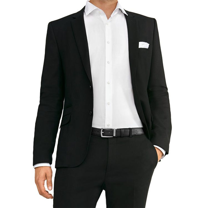 Ceinture affaires noire à couper selon la taille - Boutique-Officielle-Montblanc-Cannes