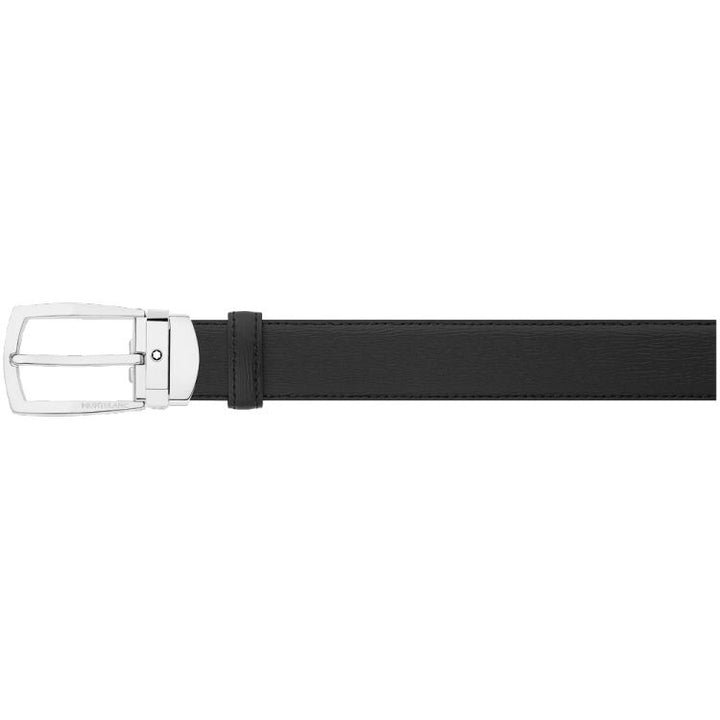 Ceinture affaires noire à couper selon la taille - Boutique-Officielle-Montblanc-Cannes