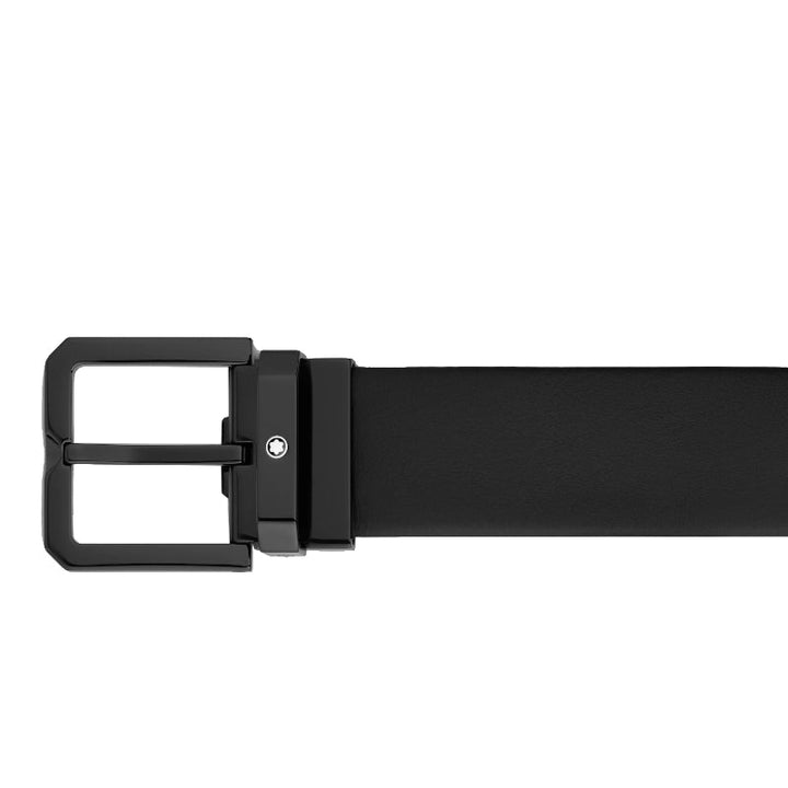 Ceinture en cuir noir de 35 mm