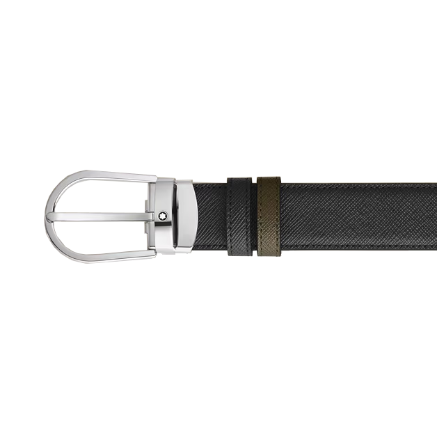 Ceinture réversible motif fer à cheval 35 mm en cuir Montblanc Sartorial