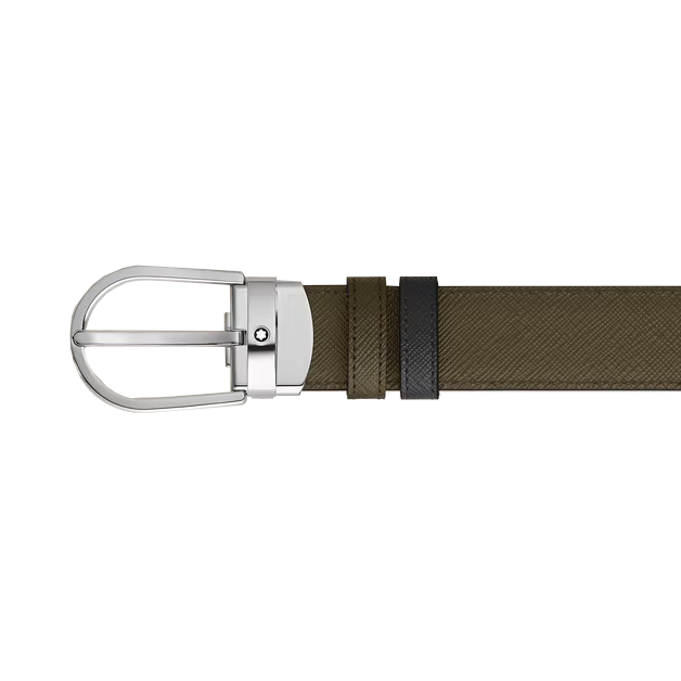 Ceinture réversible motif fer à cheval 35 mm en cuir Montblanc Sartorial