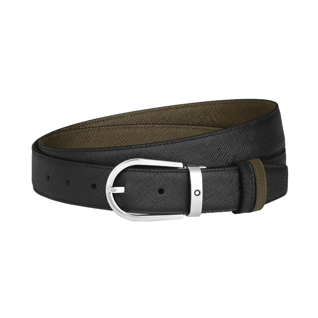 Ceinture réversible motif fer à cheval 35 mm en cuir Montblanc Sartorial