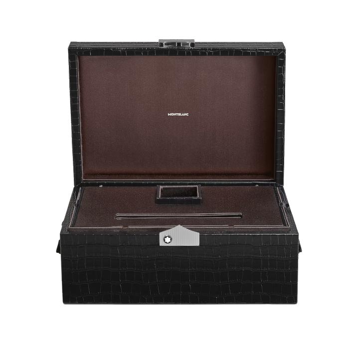 Coffret de collectionneur Montblanc  pour instruments d'écriture en cuir embossé croco