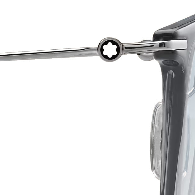 Lunettes de soleil carrées à monture grise injectée