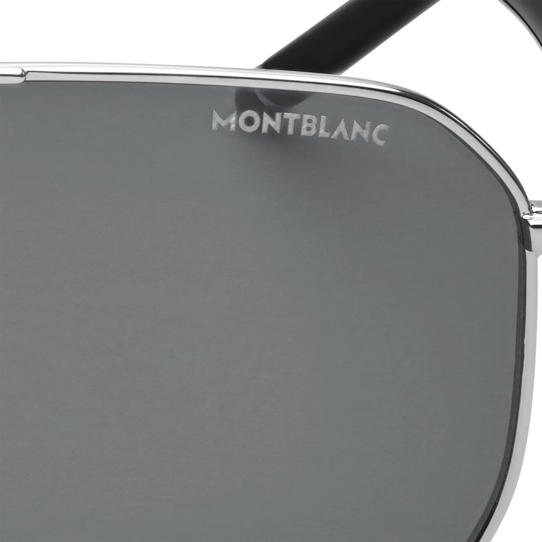 Lunettes de soleil carrées à monture métallique argentée