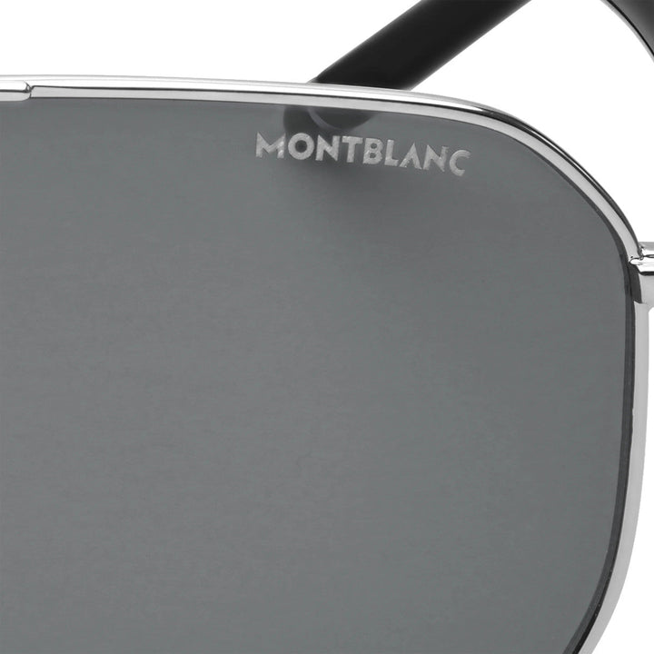 Lunettes de soleil carrées à monture métallique argentée