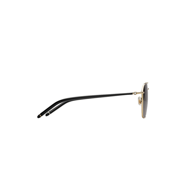 Lunettes de soleil carrées à monture métallique dorée