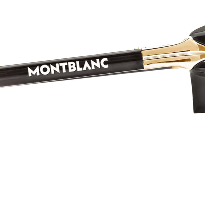 Lunettes de soleil carrées à monture métallique dorée