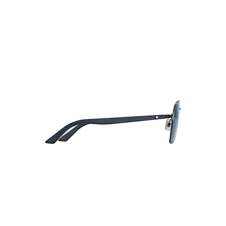 Lunettes de soleil carrées à monture métallique noire
