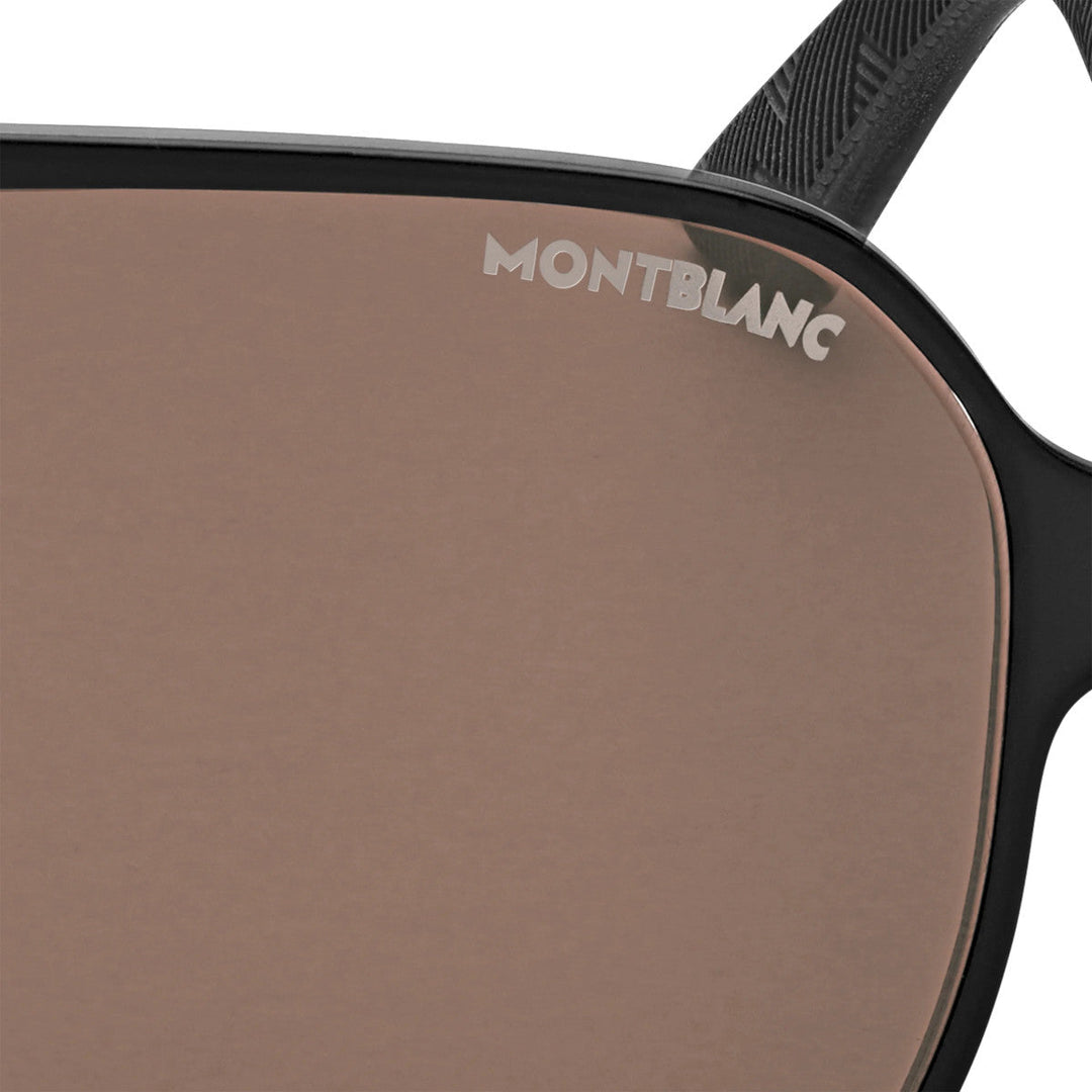 Lunettes de soleil carrées à monture métallique noire