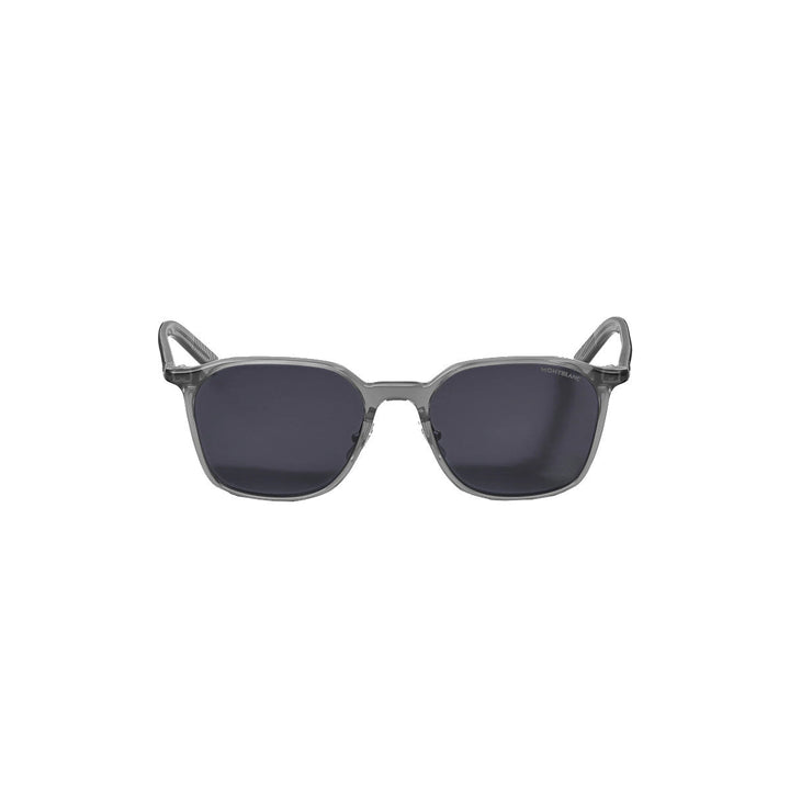 Lunettes de soleil ovales à monture en acétate gris