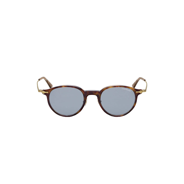 Lunettes de soleil rondes à monture en acétate couleur havane