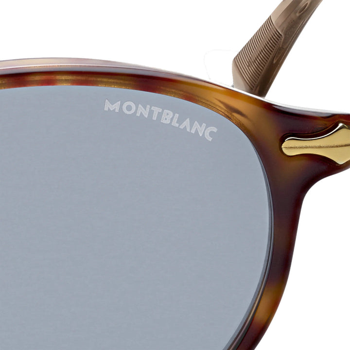 Lunettes de soleil rondes à monture en acétate couleur havane
