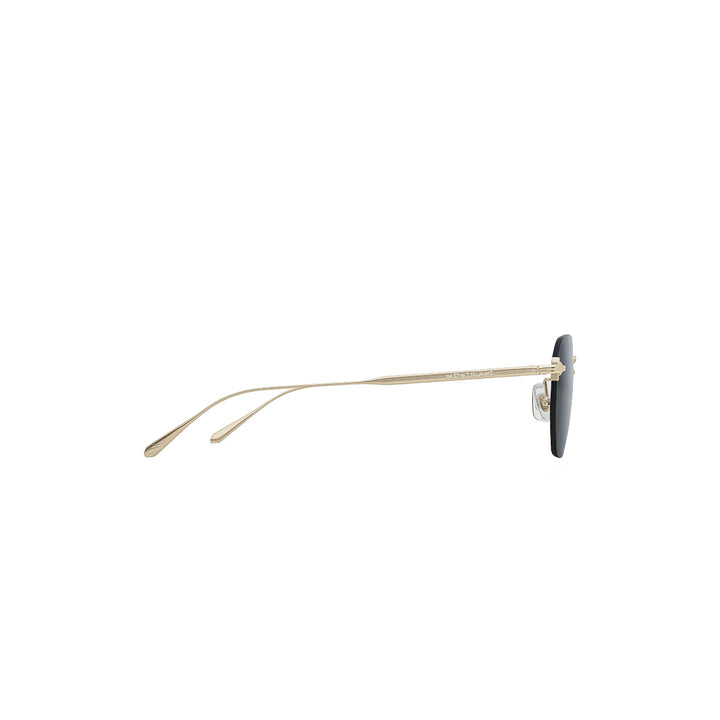 Lunettes de soleil rondes à monture métallique dorée