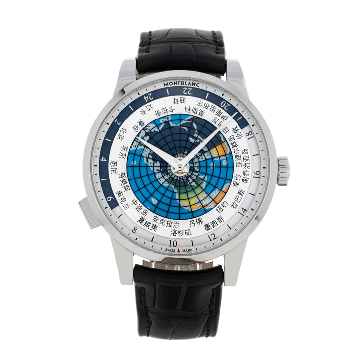 Montre Montblanc Heritage Spirit Orbis Terrarum Asian UNICEF Limited Edition Bleu
