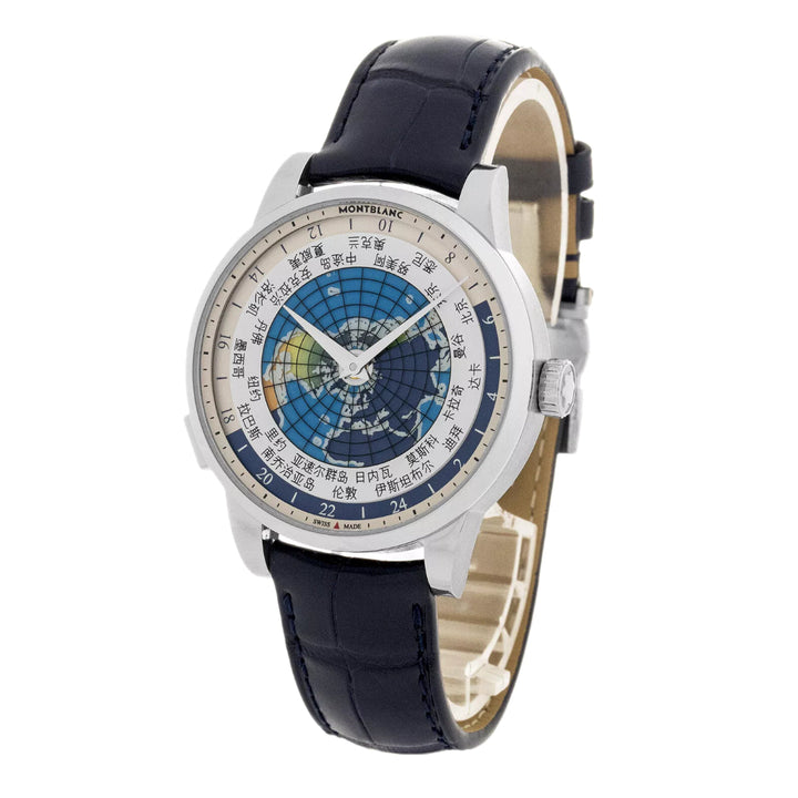 Montre Montblanc Heritage Spirit Orbis Terrarum Asian UNICEF Limited Edition Bleu
