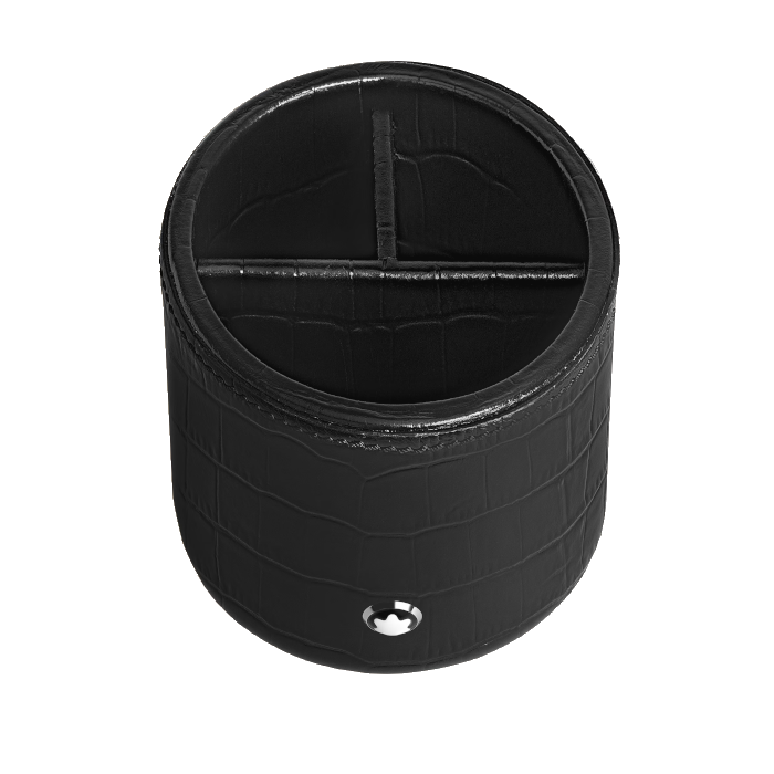 Porte-stylos de bureau Montblanc en cuir embossé croco