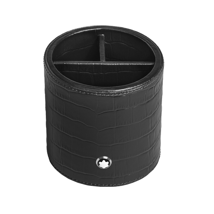 Porte-stylos de bureau Montblanc en cuir embossé croco