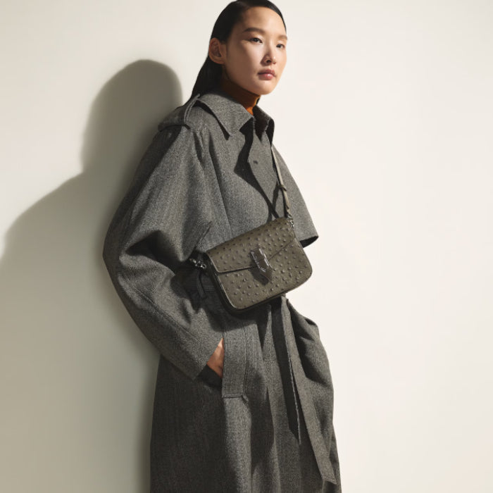 Sac à bandoulière Montblanc en cuir embossé Autruche