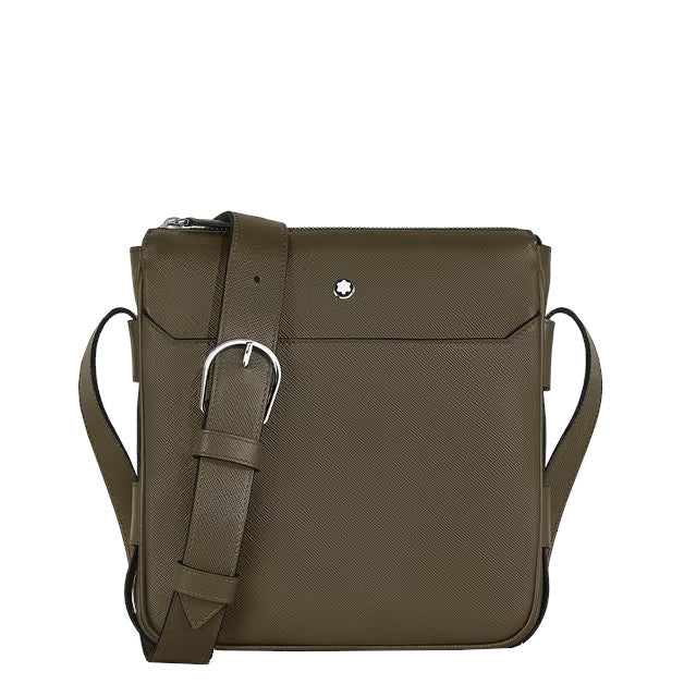 Sac bandoulière vertical en cuir Montblanc Sartorial Kaki