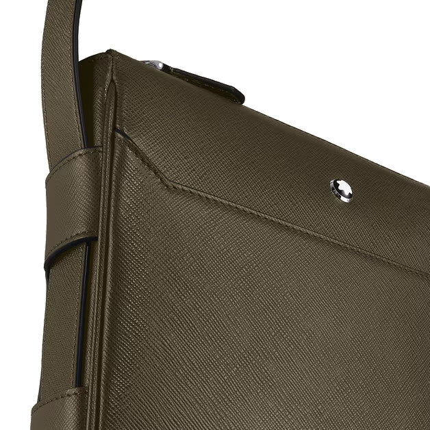 Sac bandoulière vertical en cuir Montblanc Sartorial Kaki
