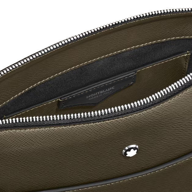 Sac bandoulière vertical en cuir Montblanc Sartorial Kaki